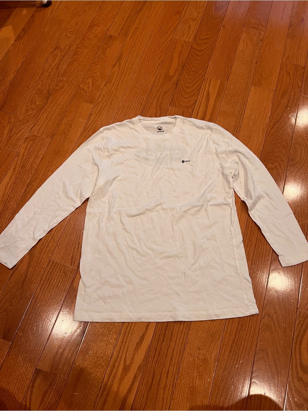 CROCS Kids Long-Sleeve Crew Shirt - White Size Large L